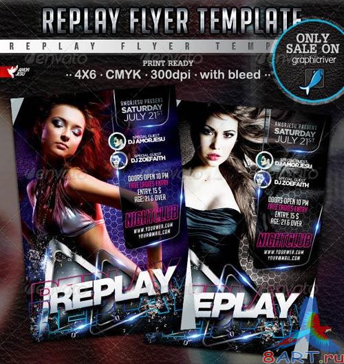 GraphicRiver Replay Flyer Template