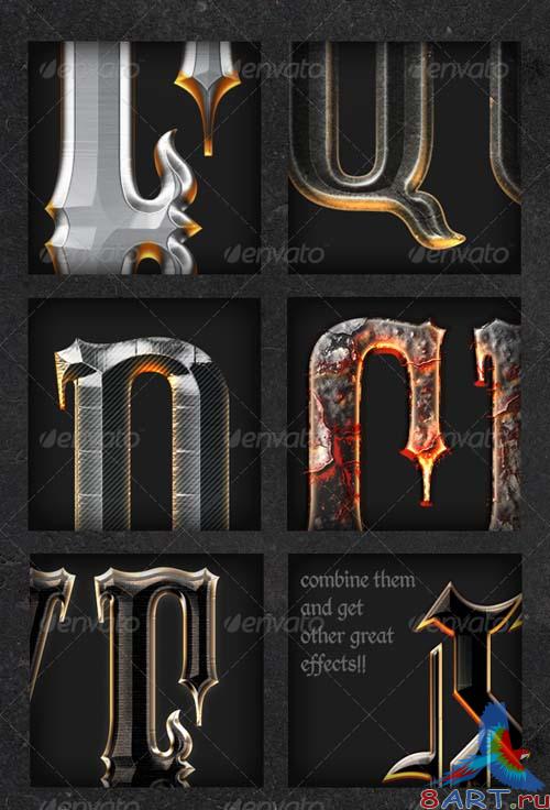 GraphicRiver Chrome & Fire - Gothic Medieval Layer Styles Fx GraphicRiver Chrome & Fire - Gothic Medieval Layer Styles Fx
