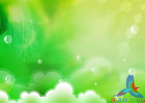 PSD - Green Clouds Template PSD - Green Clouds Template