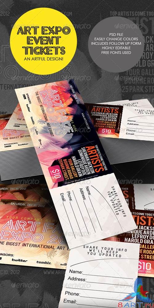 GraphicRiver Art Expo Art Show Event Tickets & Passes Template