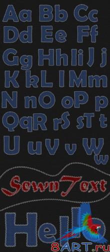 Sewn font Sewn font