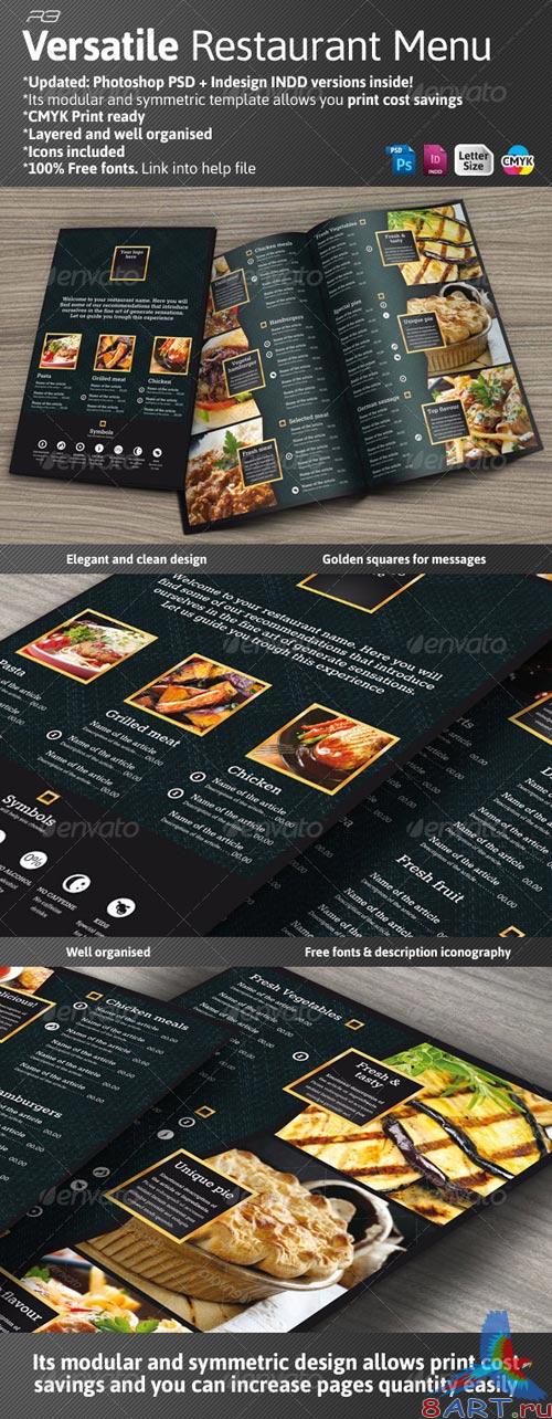 GraphicRiver Black and Gold Menu Template