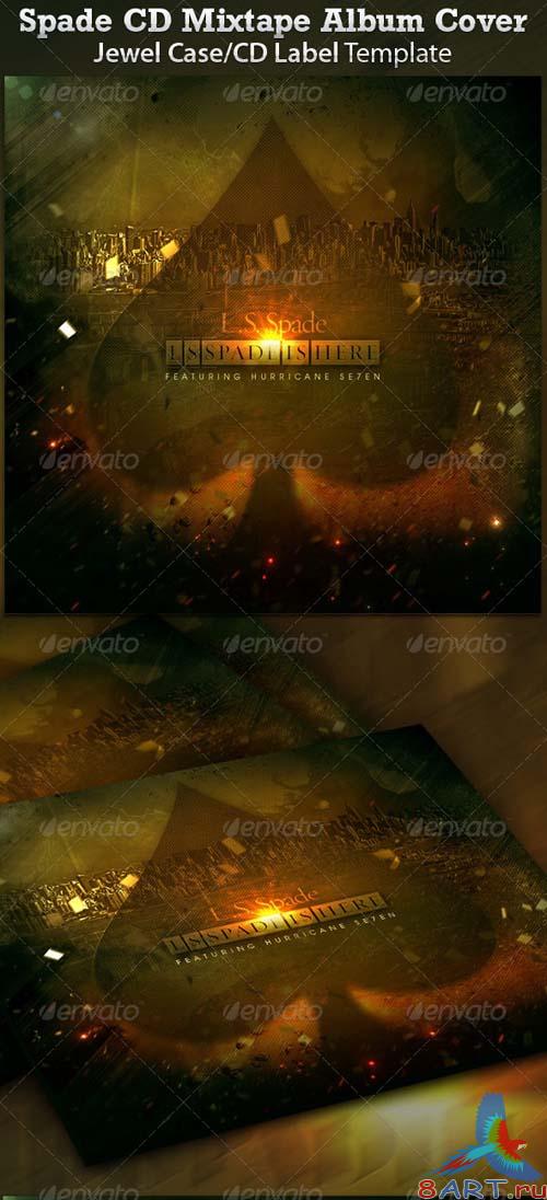GraphicRiver Spade CD Cover Mixtape Template