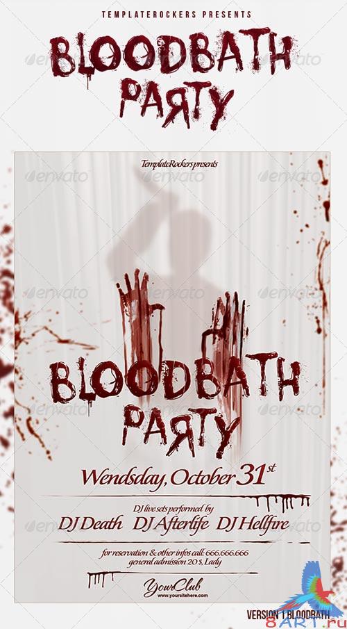 GraphicRiver Blood Bath Party Flyer 3 Sizes