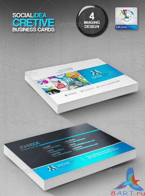 GraphicRiver Socialidea Creative Social Media Business Cards