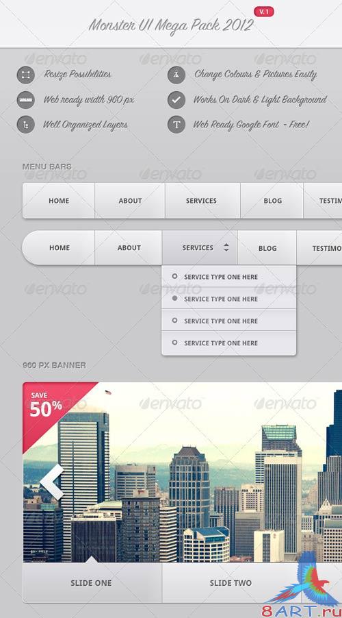 GraphicRiver Monster UI Mega Pack 2012
