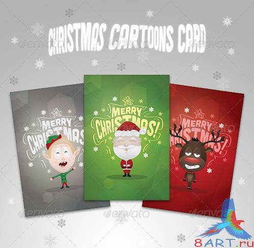 GraphicRiver Christmas Cartoons Card