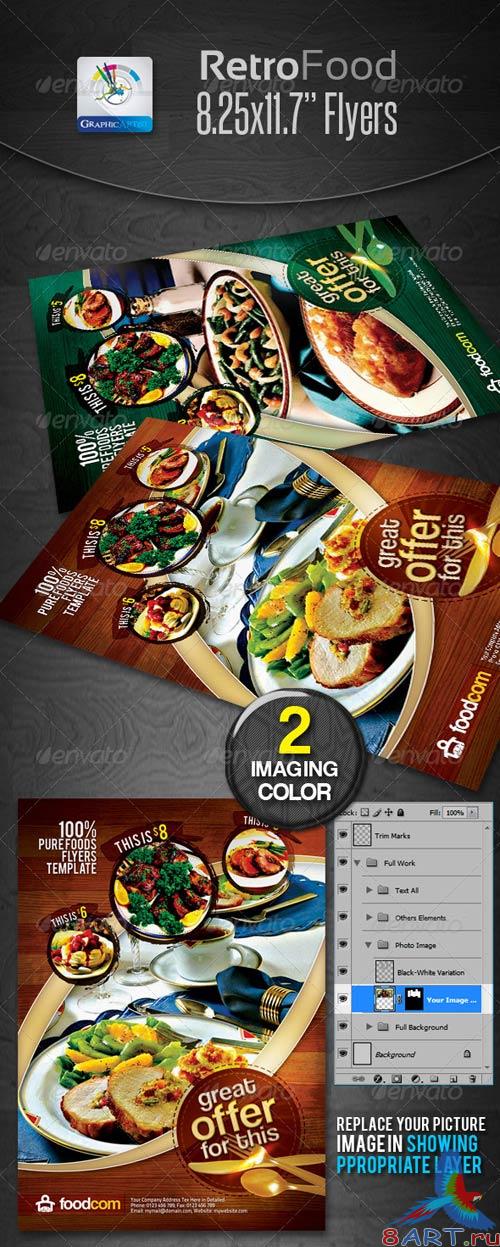 GraphicRiver Retro Restaurant Food Flyers