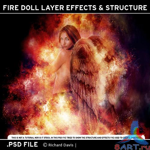 Facing Fire Doll Structure - PSD Source