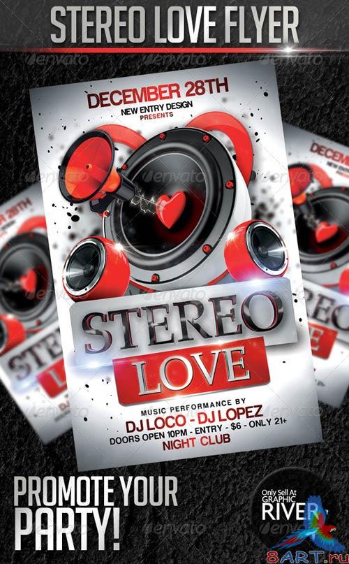 GraphicRiver Stereo Love Flyer Template