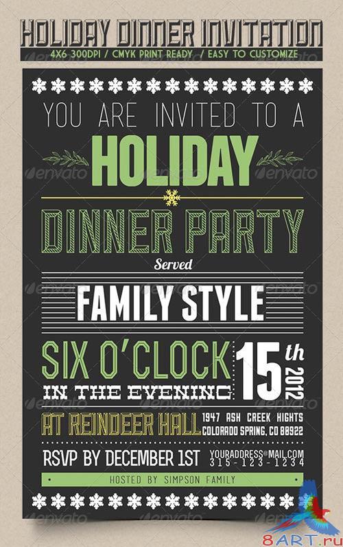 GraphicRiver Holiday Dinner Invitation