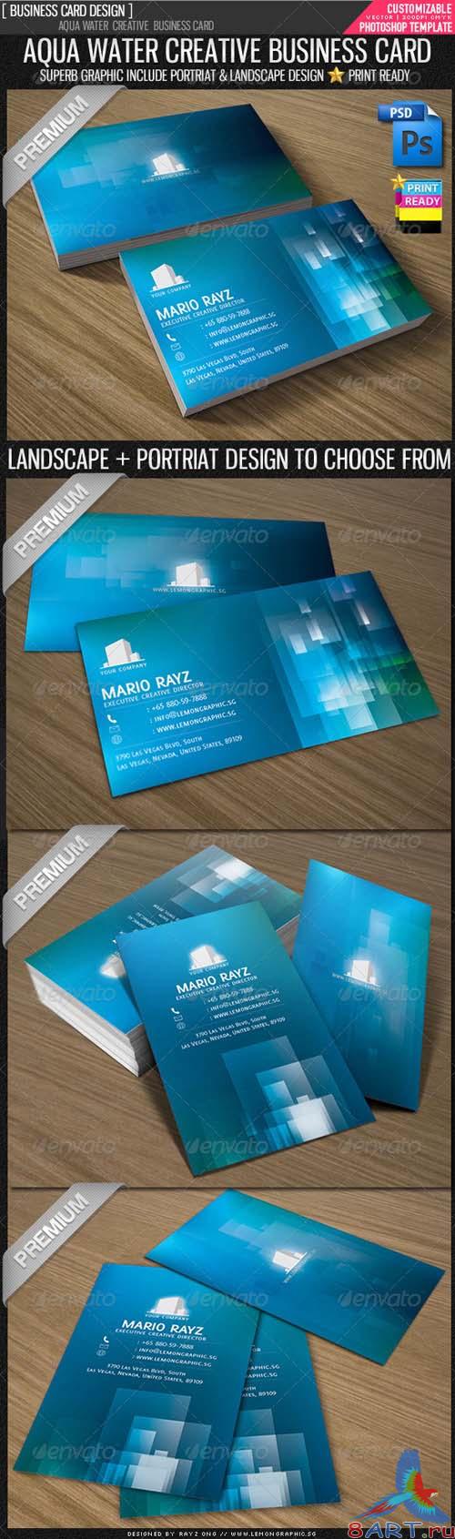 Aqua Water Corporate Business Card - GraphicRiver Aqua Water Corporate Business Card - GraphicRiver