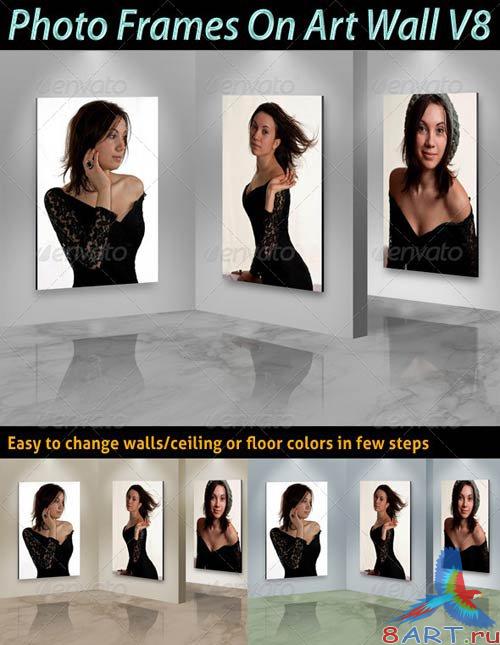 GraphicRiver Photo Frames On Art Wall V8