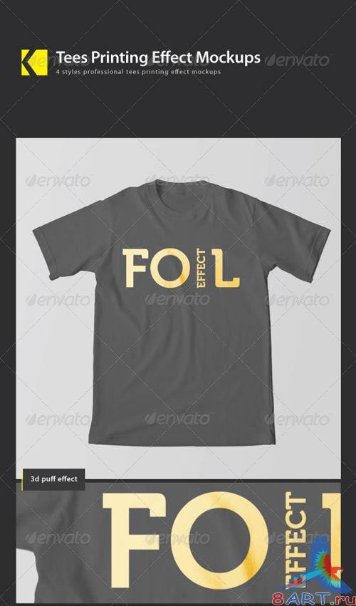 GraphicRiver Tees Printing Effect Mockup