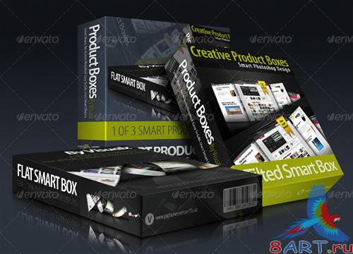 3 Smart 3D Product Boxes - Mock-Up - GraphicRiver