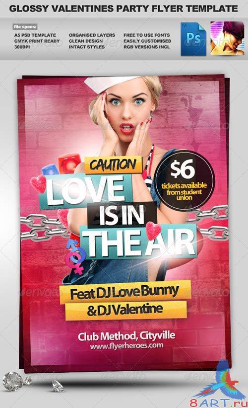 GraphicRiver Love is in the Air - Valentines Flyer Template