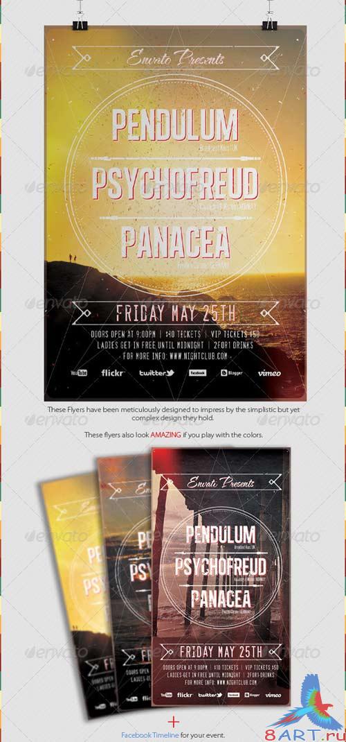 GraphicRiver Retro Aged Party Flyer Template GraphicRiver Retro Aged Party Flyer Template
