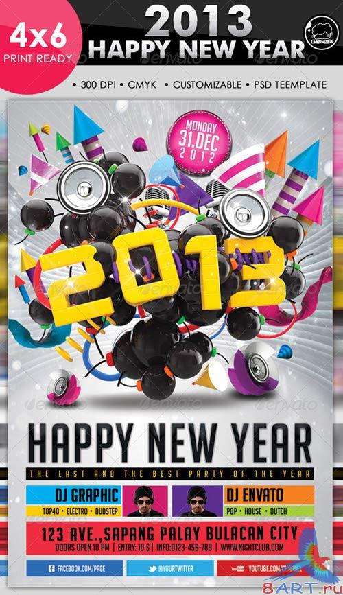 GraphicRiver 2013 Happy New Year Flyer Template