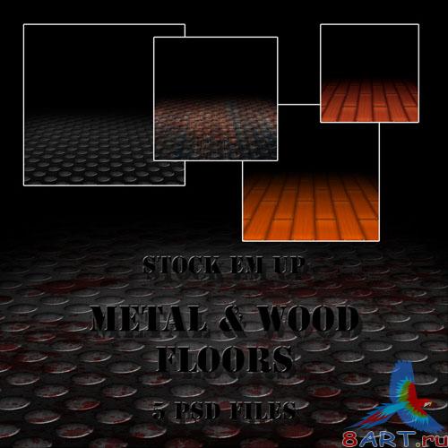 Metal And Wood Floors PSD Template