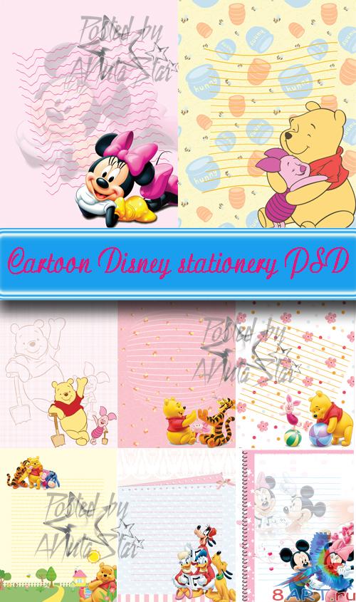       Cartoon Disney stationery PSD
