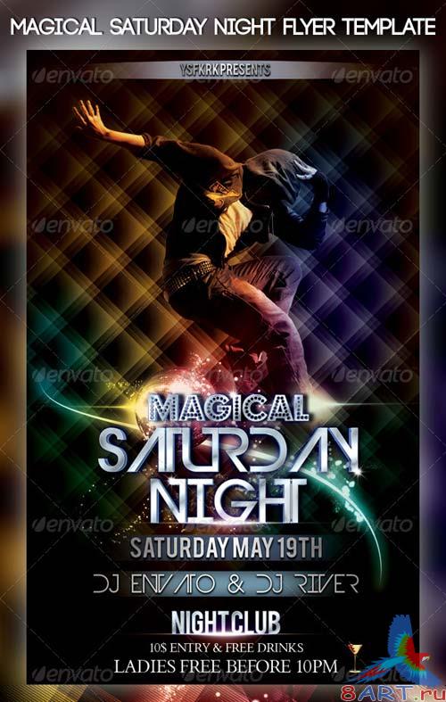 GraphicRiver Magical Saturday Night Flyer Template