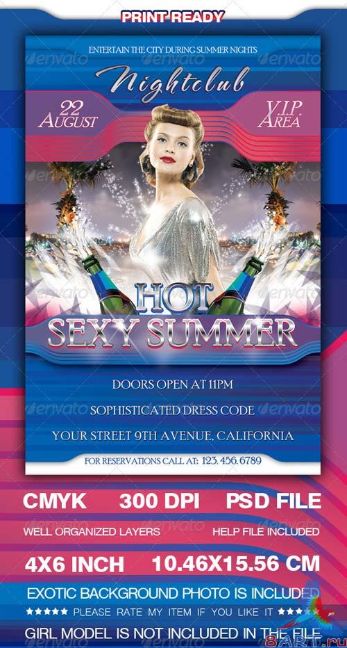 GraphicRiver Hot Sexy Summer Nights Flyer Template GraphicRiver Hot Sexy Summer Nights Flyer Template