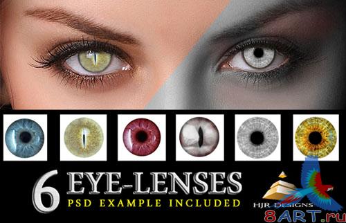 6 Eye Lenses PSD Template