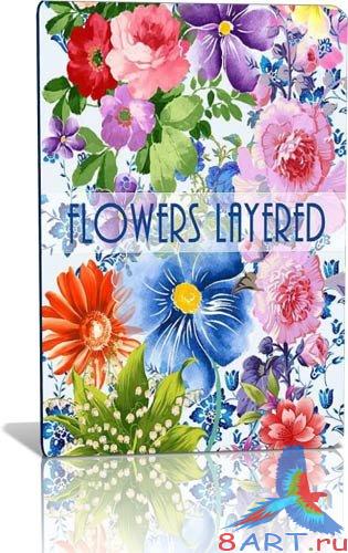 Цветы, слоистые в течение PSD / Flowers Layered in PSD Цветы, слоистые в течение PSD / Flowers Layered in PSD