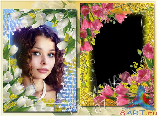 Рамки чтобы фотошоп - Весенние цветы Рамки чтобы фотошоп - Весенние цветы