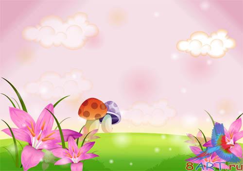PSD - Pink Fantasy Landscapes PSD - Pink Fantasy Landscapes