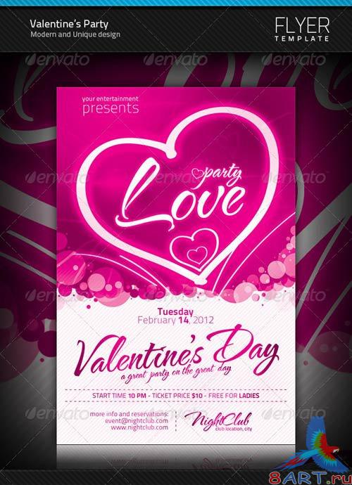 GraphicRiver Valentine's Party Flyer 1249567