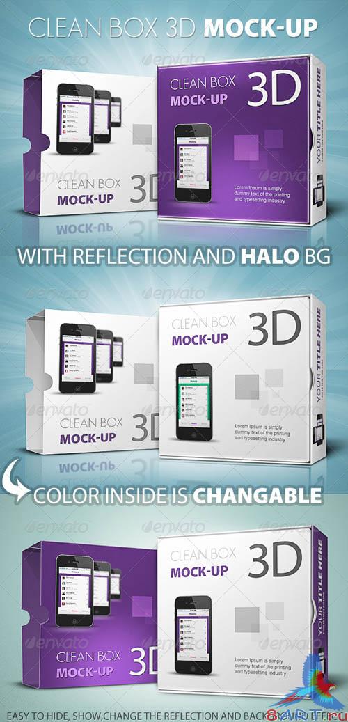GraphicRiver Clean Box 3D Mock-up GraphicRiver Clean Box 3D Mock-up