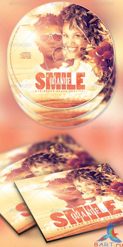 GraphicRiver Smile Orange Event Flyer and CD Template GraphicRiver Smile Orange Event Flyer and CD Template