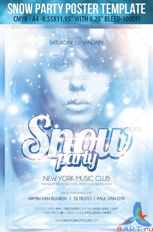 GraphicRiver Snow Party-Poster Template & Snow Party-Flyer Template