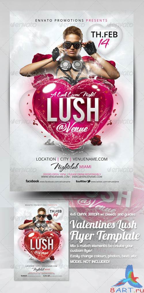 GraphicRiver Valentines Lush Flyer Template