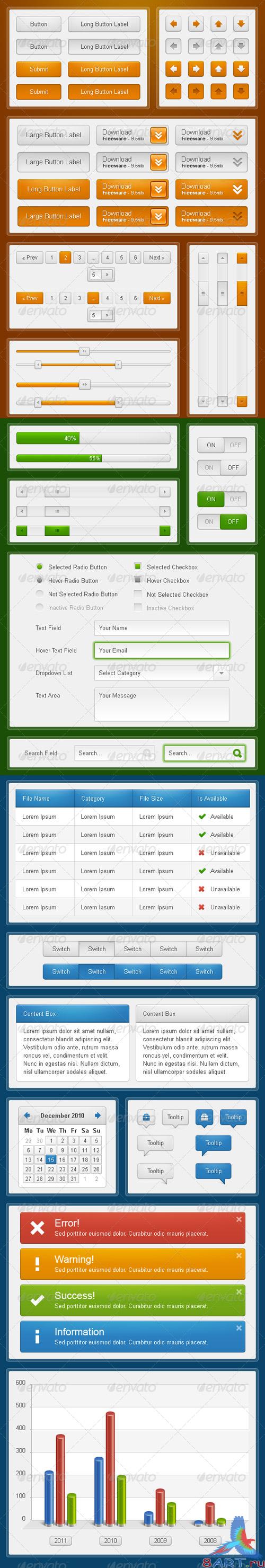 Ultimate GUI Web Elements Dark & Light Edition - GraphicRiver Ultimate GUI Web Elements Dark & Light Edition - GraphicRiver