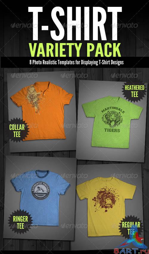 GraphicRiver T-Shirt Mock-Ups - Variety Pack GraphicRiver T-Shirt Mock-Ups - Variety Pack