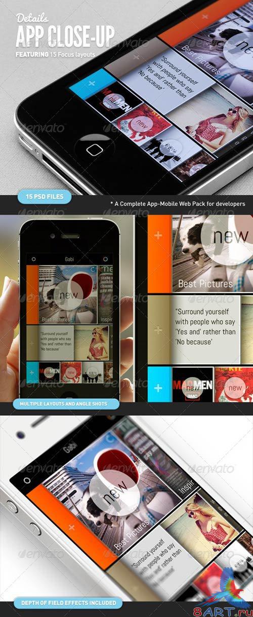 GraphicRiver App UI Close-Up Mock-Up
