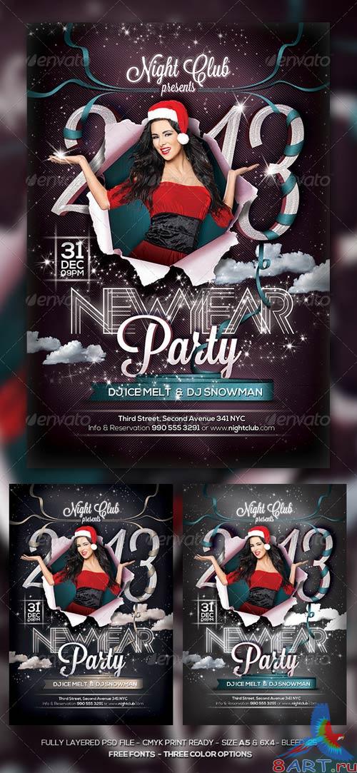 GraphicRiver New Year Party Flyer 3458721