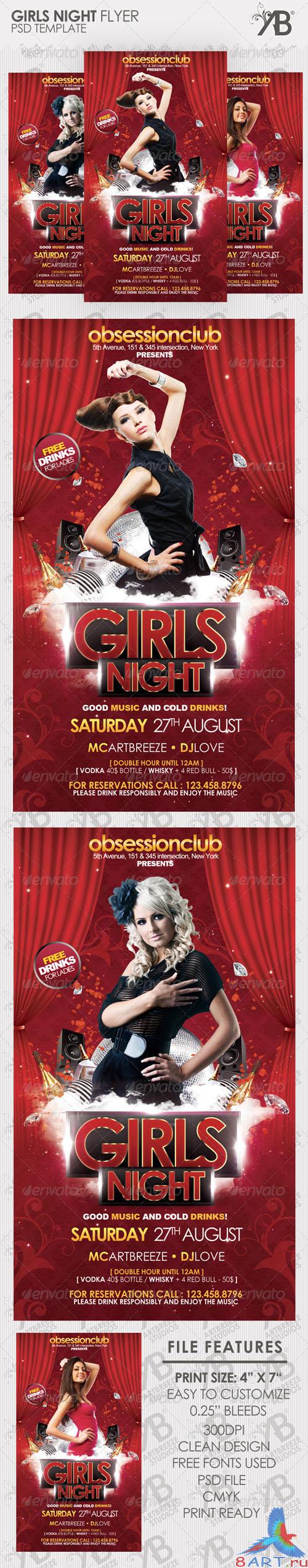 GraphicRiver - Girls Night Flyer 2701135