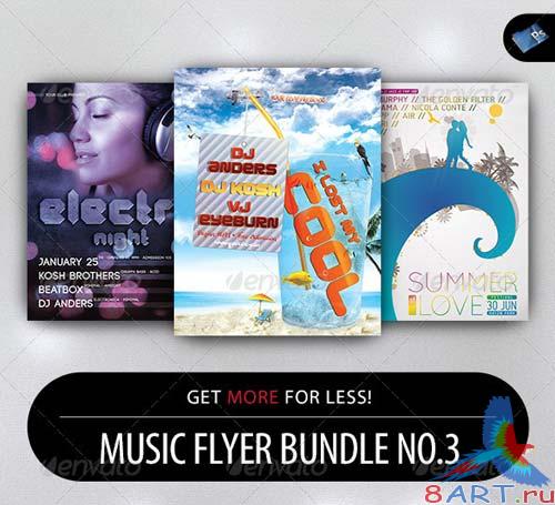 GraphicRiver Music Flyer Bundle No.3 GraphicRiver Music Flyer Bundle No.3
