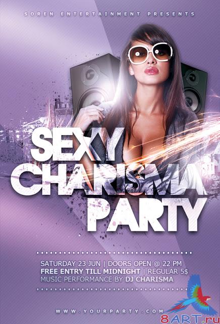 Sexy Charisma Party Flyer/Poster PSD Template