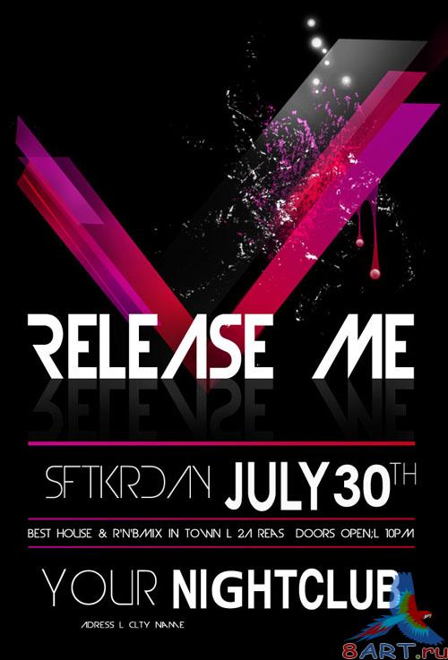 Release Me Party Flyer/Poster PSD Template