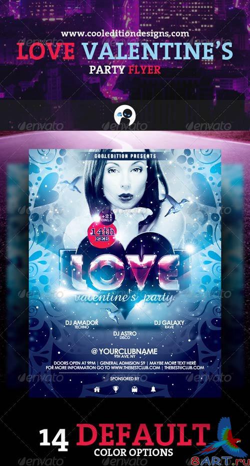 GraphicRiver Love Valentine's Party Flyer