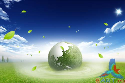 PSD - Grass Globe Template