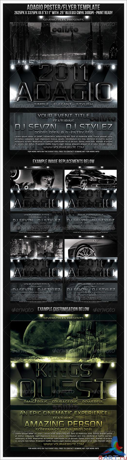 Adagio Poster/Flyer Template - GraphicRiver Adagio Poster/Flyer Template - GraphicRiver