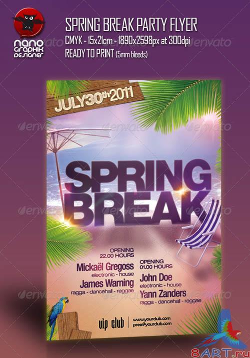 GraphicRiver Spring Break Party Flyer