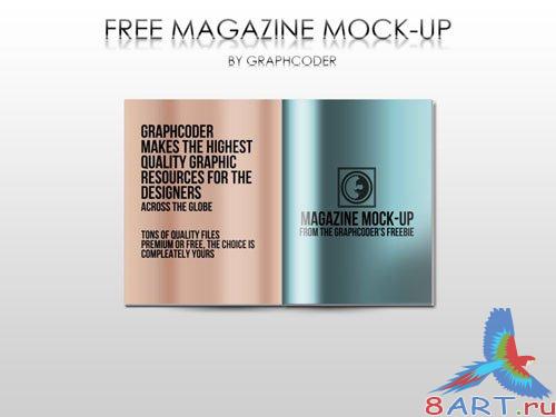 Magazine Mock-up PSD Template