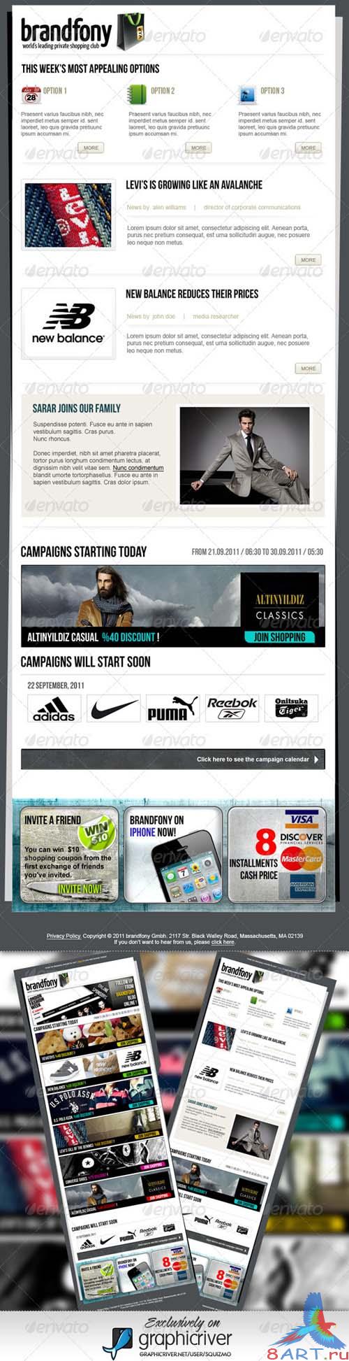 GraphicRiver Brandfony E-Newsletter Template GraphicRiver Brandfony E-Newsletter Template