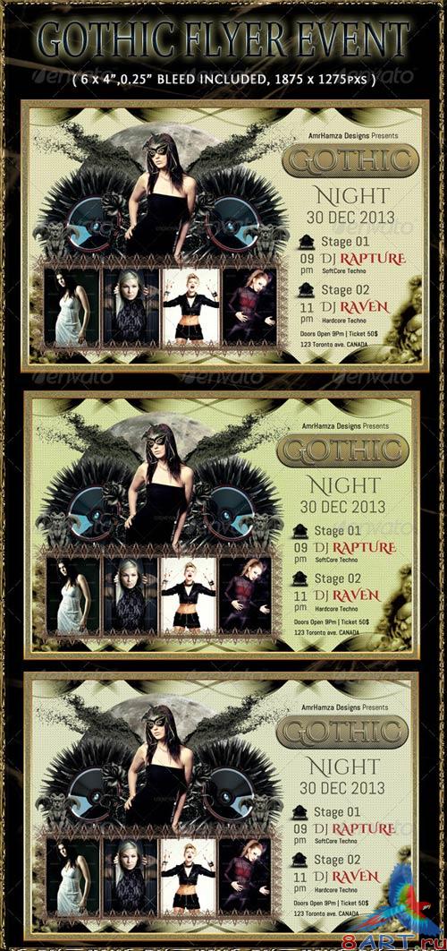 GraphicRiver Dark Gothic Flyer Event Template